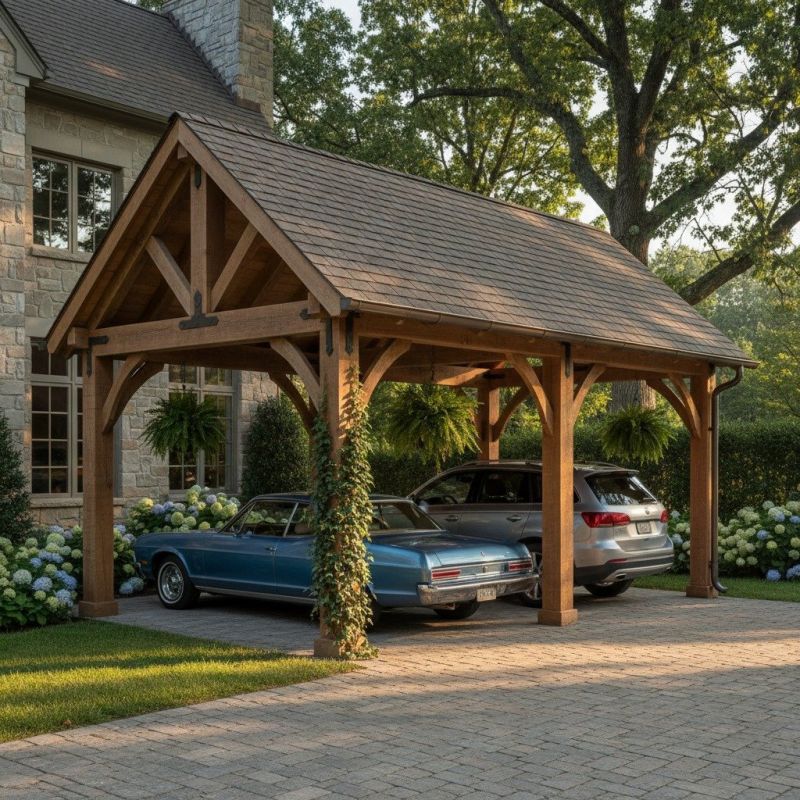 Wood Carport Installation