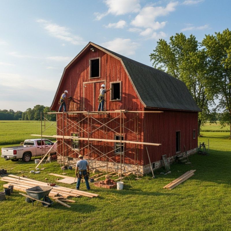 Local Barn Construction pros at work